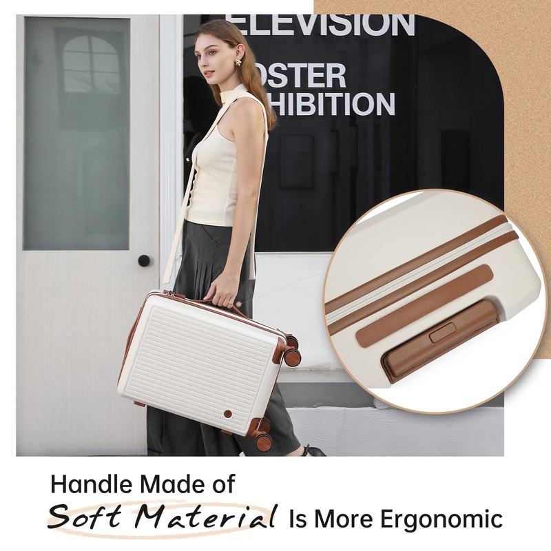 Hulsin Carry on Luggage with Spinner Wheels, 22x14x9 Airline Approved