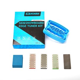 XCMAN Alpine Freeride Snowboard Ski Edge Bevel Tuning Kit Edge Care Kit Side Ski Angle Tool + 3 Diamonds + Gummy Stone