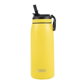 Oasis Insulated Sports Bottle with Sipper, Neon Yellow, 780 ml