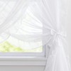 NICETOWN Voile Sheer White Ruffle Curtains, Rod Pocket 3 Layers