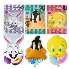 Looney Tunes x Hi Peach Layne, 3 Count Looney Tunes Bath Bomb Set (5.82oz Each, 17.46oz Total), Bugs Bunny Bath Bomb, Tweety Bath Bomb, Duck Bath Bomb