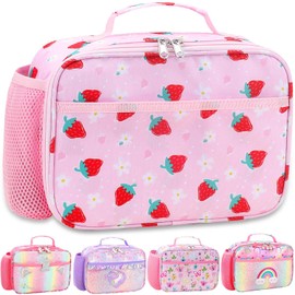 RHCPFOVR Kids Lunch Box for Girls Teens Insulated Lunch Bag Reusable Lunch Tote Kit for School Travel