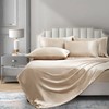P Pothuiny Satin Sheets Set, Queen (6 Pieces, Taupe) -