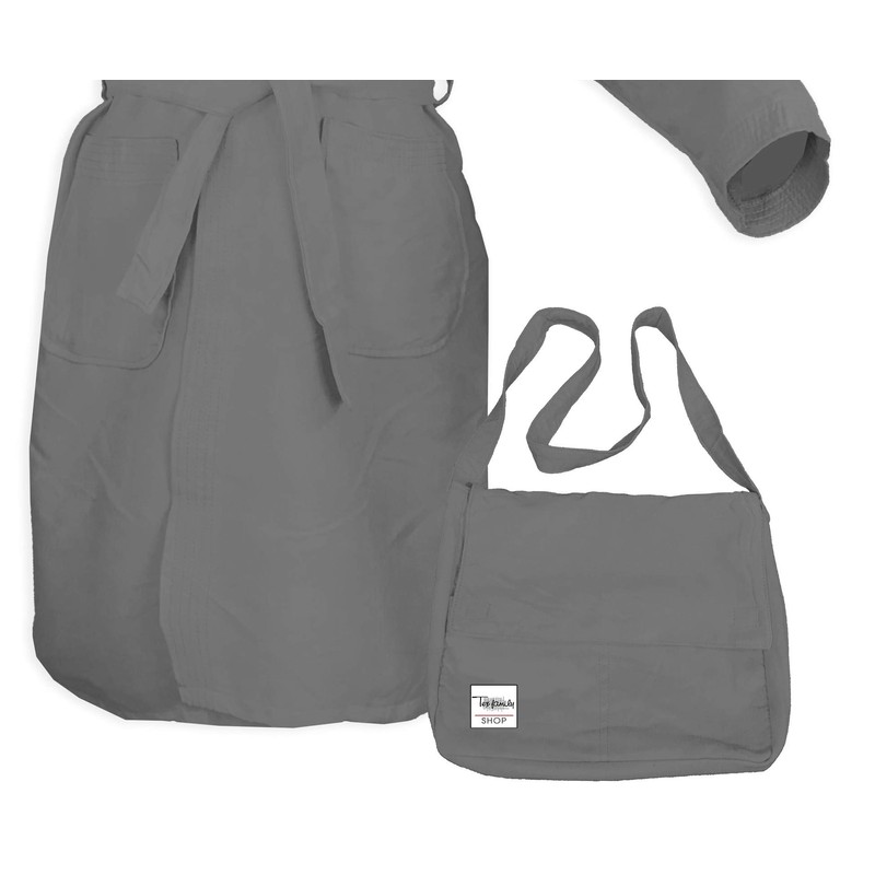 tex family Poddy Microfibre Technical Bathrobe, gray