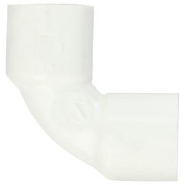 Spears 406-S Series PVC Pipe Fitting, 90 Degree Sweep Elbow, Schedule 40, 1/2" Socket