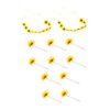 Baluue 2pcs Sunflower Floral Headband and Hair Clip Stylish Accessories