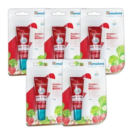 Himalaya lip balm 10g x 5 packs strawberry lip moisturizing / 히말라야 립밤 10g x 5입 스트로베리 입술 보습