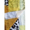GlamLondon Women's Leopard Print Scarf Multi Coloured Border (BM33-Yellow)