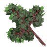 Liven&Decor Set 12 Hojas Ramas Artificial Verde Follaje Ficus -