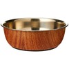 Rosewood Stylish Non Slip Wooden Effect Stainless Steel Dog bowl,