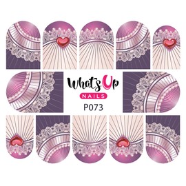 Whats Up Nails - P073 Lace Royalty Water Decals Sliders for Nail Art Design