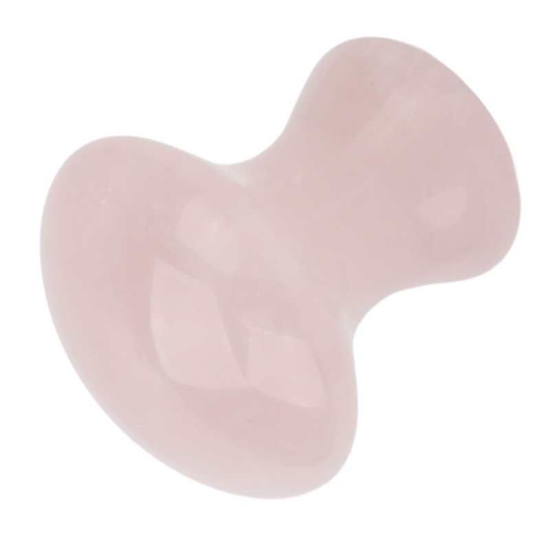 Scraping Stone Tool Mushroom Shape Pink Rose Quartz Gua Sha