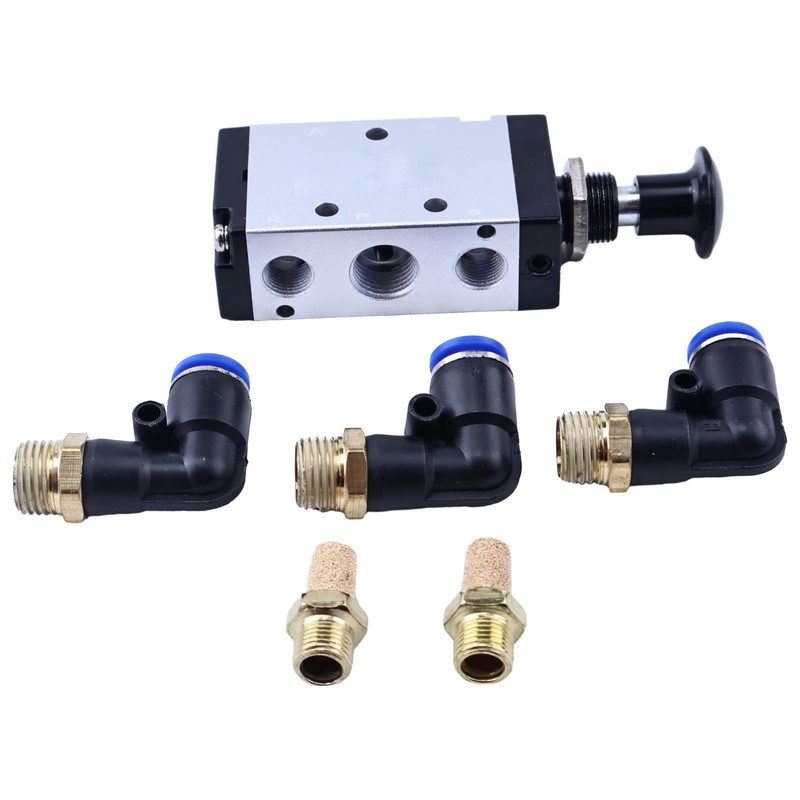 JZGRDN 4-Way 3-Position Manual Air Valve With Five 1/4 Inch
