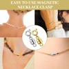 QZKJQDD 6 Pcs Magnetic Necklace Fasteners, Magnetic Necklaces Clasps Connector,