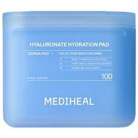 Mediheal Hyaluronic Acid Inner Moisturizing Derma Pad 2nd generation, 1 piece, 100 sheets / 메디힐 히알루론산 속보습 더마 패드 2세대, 1개, 100매입