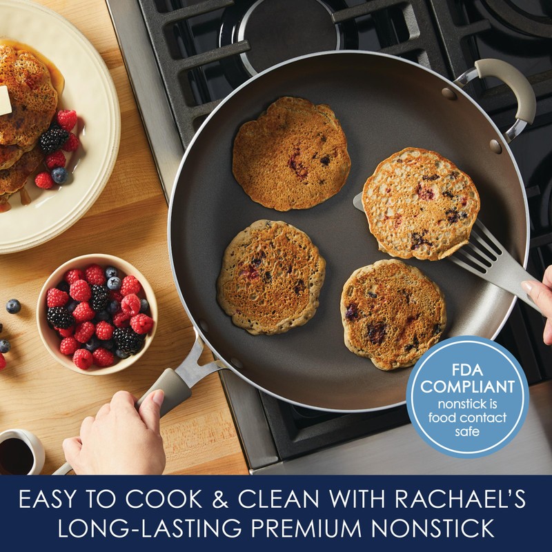 Rachael Ray Cook + Create Nonstick Frying Pan/Skillet with Helper