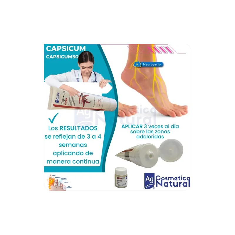 Capsaicina Crema Pack Capsaicina Chile Y Capsicum 30gr Ag