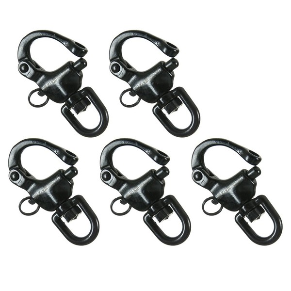 Fusion Climb Black Quick Release High Strength Swivel Snap Shackle