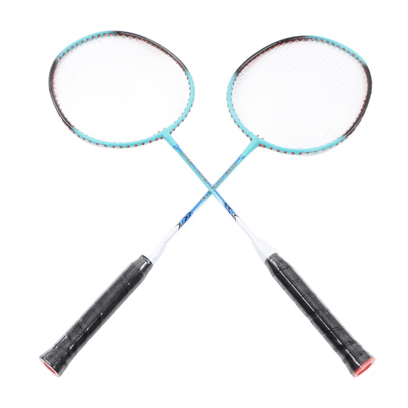 2 PCS X3 Badminton Rackets Iron Alloy Integrated Double Badminton