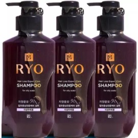 Rye 려 자양윤모 9ex 두피케어 샴푸 지성두피용 400ml x3개 Revitalizing Scalp Care Shampoo for Oily Scalp 400ml x 3