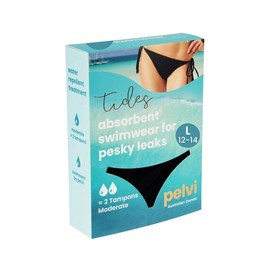 Pelvi Tides Leak Absorbent Swimwear Black - L