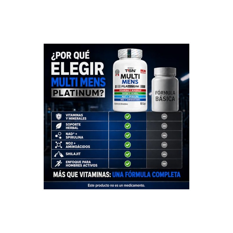 Testrol Multi Mens 90 Cápsulas Vitaminas y Minerales para Hombres