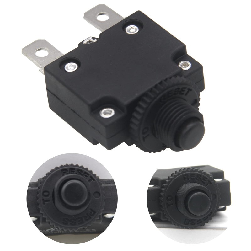 Bumbesti 5Pcs 32VDC,AC125-250V Thermal Overload Protector Push Button Reset Circuit