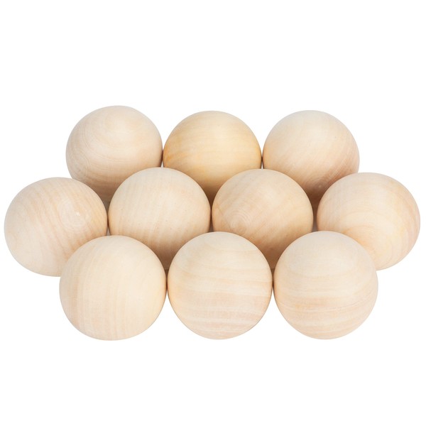 Belle Vous Natural Unfinished Wooden Balls for Crafts (Pack of