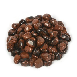 Justinstones 100 Grams Small Mahogany Obsidian Tumbled Stone Specimen Collection Pocket Worry Healing Crystal Home Decorations