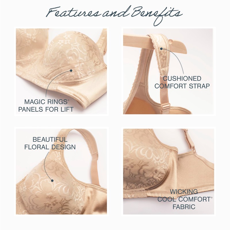 Playtex Brasier 18-Hour Ultimate Apoyo Ascensor y sin Cables, Color