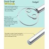 CAMKYDE Danish Dough Whisk 12-Inch Double Eyes Stainless Steel Dutch