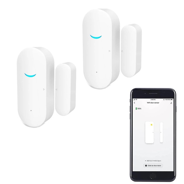 WiFi-Türfenstersensor: Smart Window Detector, Tuya Alarm mit kostenloser Benachrichtigung, Home