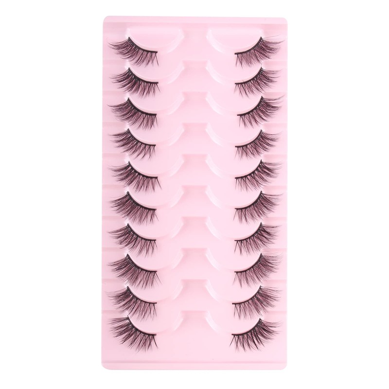 Glowing Win Half Eyelashes, Artificial Eyelashes, Natural False Eyelashes, 10