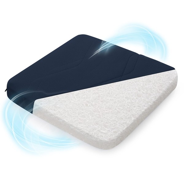 tobest Air Nest Seat Cushion, High Resilience, 3-Dimensional Structure, Comfortable to Sit, Comfortable to Sit, Breathable, Washable, Special Cover, 2.0 inches (5 cm) Thick, Navy