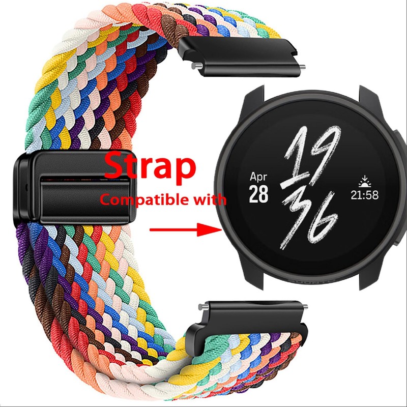 GIOPUEY Bracelet Compatible with Suunto Race S 45 mm, Braided