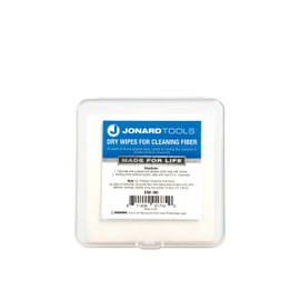 Jonard Tools DW-90 Pack of 90 Dry Wipes for Cleaning Bare Fiber, Connector End-Faces, and Electronic Components - Packaging May Vary
