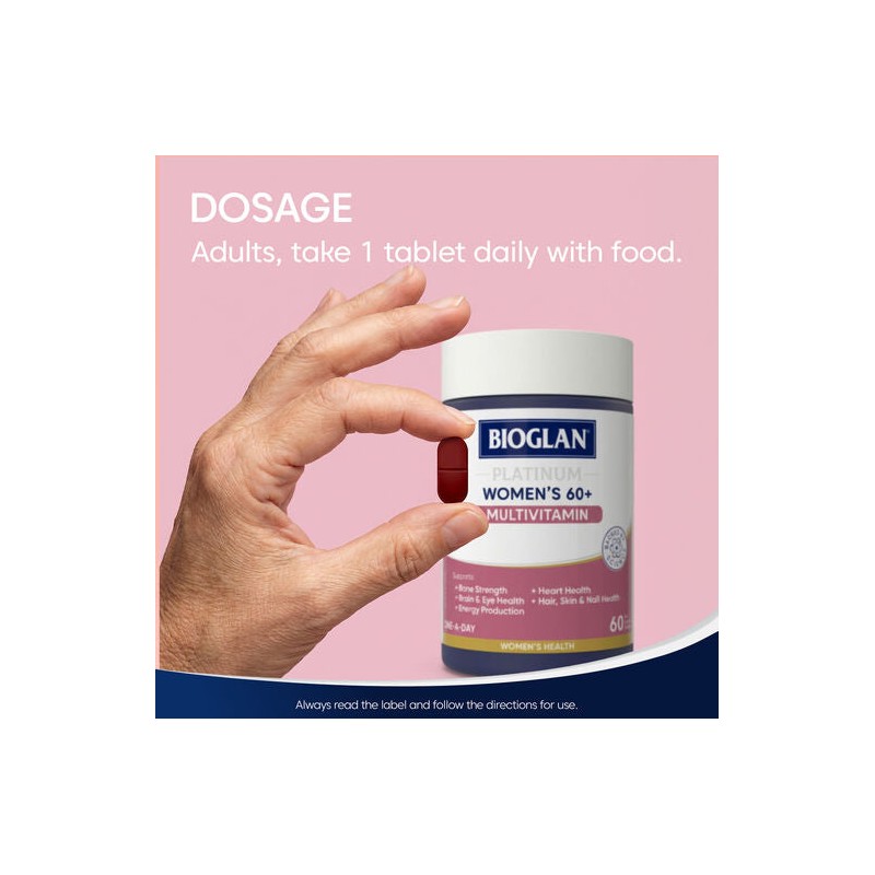 Bioglan Platinum Womens 60+ Multi 60 Tablets