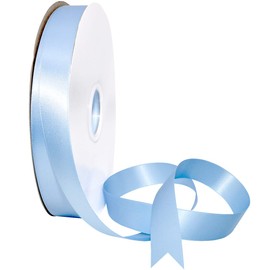 Morex Ribbon 08822/00-333 Double Face Satin Ribbon 7/8" X 100 YD Blue Bird Ribbon for Gift Wrapping, Birthday Gift Cards, Satin Dress for Women, Silk Ribbons for Crafts, Wedding Gifts for Couple