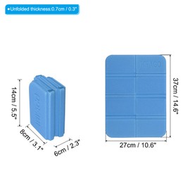 PATIKIL 14.6"x10.6"x0.3" Foldable Hiking Seat Pad, 2 Pack XPE Cushion Sitting Pads Foam Mat Waterproof for Outdoor Camping Picnic Stadium, Blue