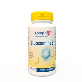 LongLife® Glucosamine S | Integratore di glucosamina solfato | Pelle e cartilagini | Supporto nutrizionale quotidiano | 100 giorni di trattamento | Senza glutine e doping free