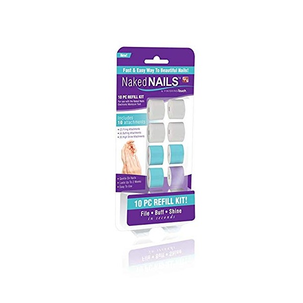 Naked Nails Refills Replacement Parts Buffers, Files & Shines (Pack of 3)