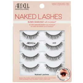 Ardell Naked Lashes 420 Multipack, Lightweight Natural Look, Invisiband for Comfort, Perfect for Everyday Wear, 4-Pairs, 1-Pack | Ardell