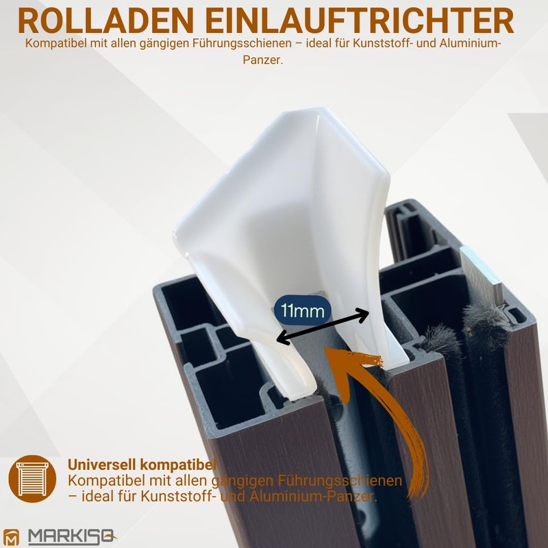 markiso® 2 pairs of universal inlet funnels for roller shutters,