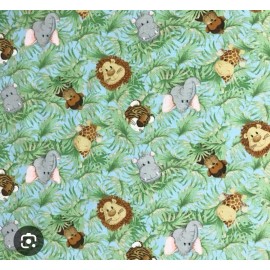 Fabric Traditions Jungle Babies Flannel By The Yard 100% Cotton