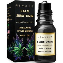 Calm Roll on Essential Oil Stress Relief Sandalwood Vetiver Destress Relaxation Calming Roller Aromatherapy Stick Self Care Purse Stocking Stuffer