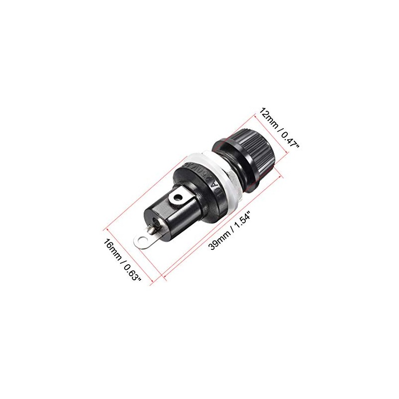 Sourcing Map Fuse Holder Screw Cap 5 x 20 mm
