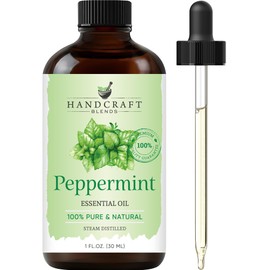 Handcraft Blends Peppermint Essential Oil – 1 Fl Oz – 100% Pure and Natural – Premium Grade Essential Oil for Diffuser and Aromatherapy, Skin, Massage, Candle and Soap Making Fragrance