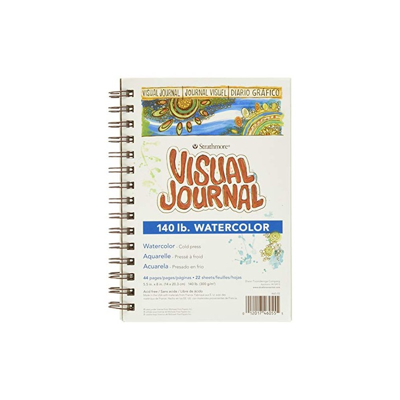 Strathmore 460-55 400 Series Visual Watercolor Journal, 140 LB Cold
