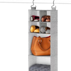 ECANVER Organizador Closet Ropa Zapatos 10 Espacios Colgable Gris