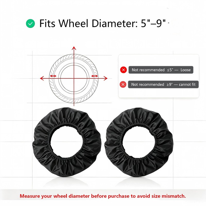 Baby Stroller Wheel Cover Noise Reducing & Anti-Scratch Cart Wheel